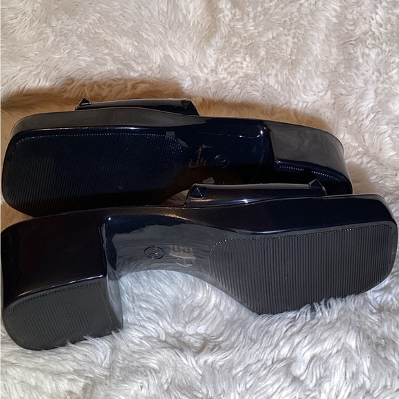 Madden Girl Black Studded Slide Sandals - Picture 2 of 7